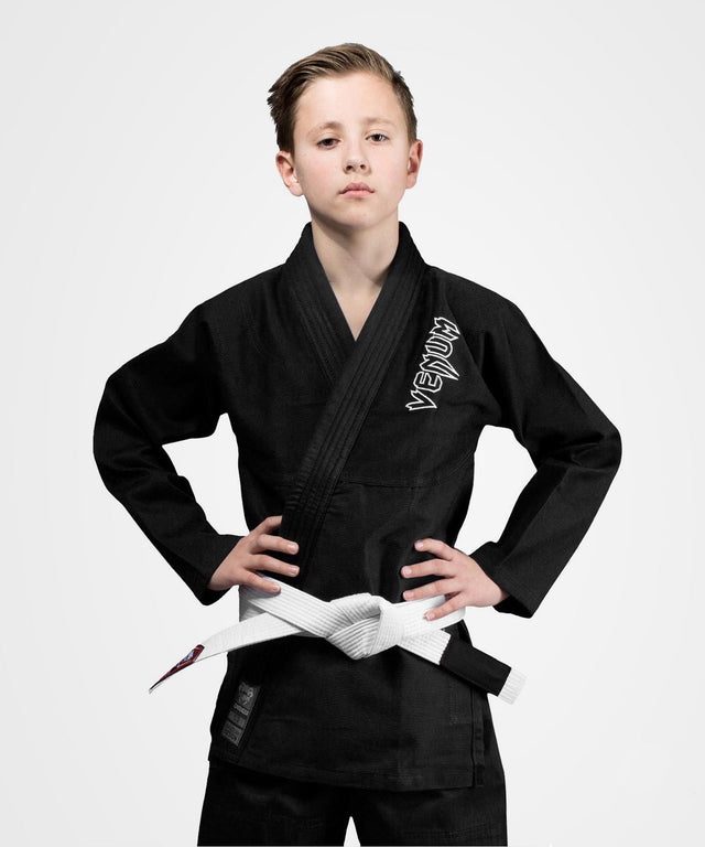 Kimono BJJ Venum Contender – Copii – Negru
