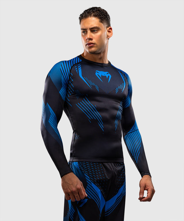 Venum Rashguard No-Gi 6.0 Lange Mouwen - Zwart/Blauw
