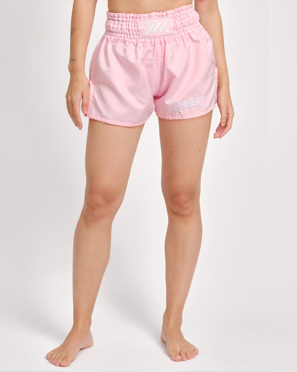Pantaloncini Muay Thai Caged Classic – Rosa Baby