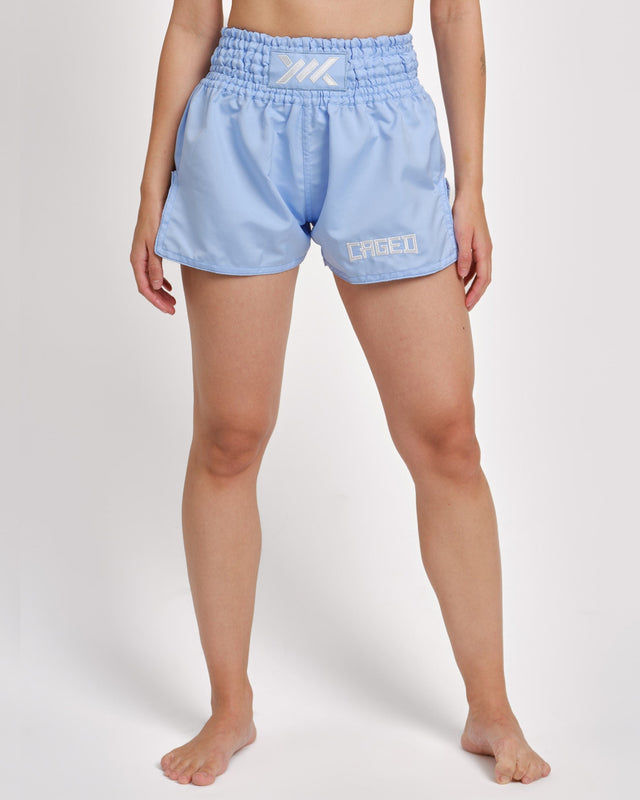 Pantalones de Muay Thai Caged Classic – Azul Claro