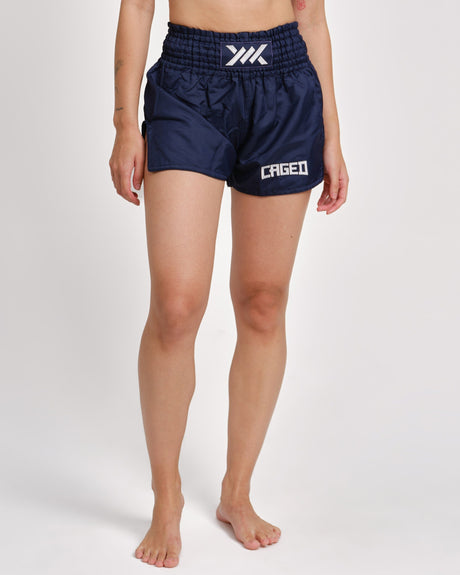 Pantaloncini Muay Thai Caged Classic – Blu navy