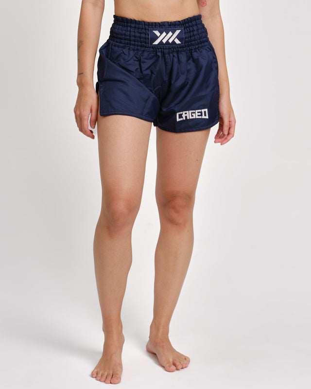 Muay Thai trenky Caged Classic – Navy modrá