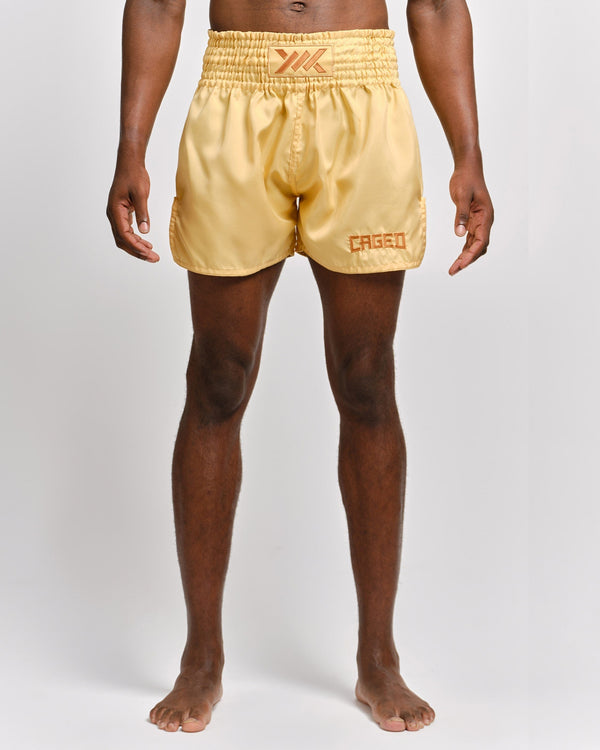 Muay Thai trenky Caged Classic – Peach