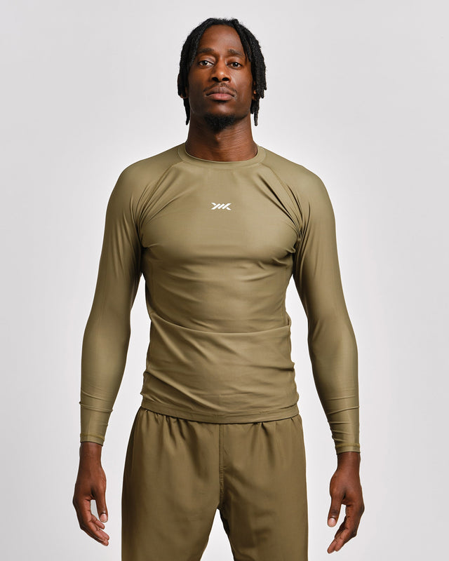 Caged Tactical Rashguard Lange Ärmel – Armeegrün