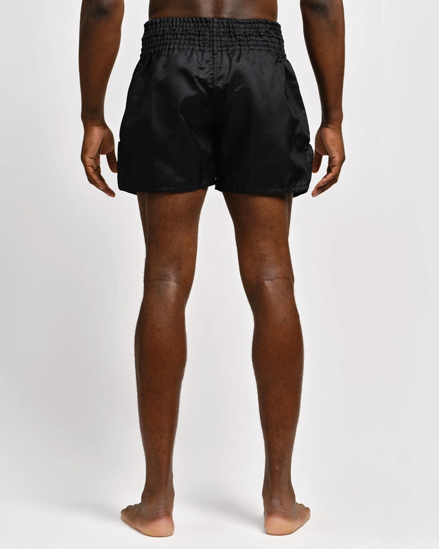 Pantaloncini Muay Thai Caged Classic – Nero/Nero