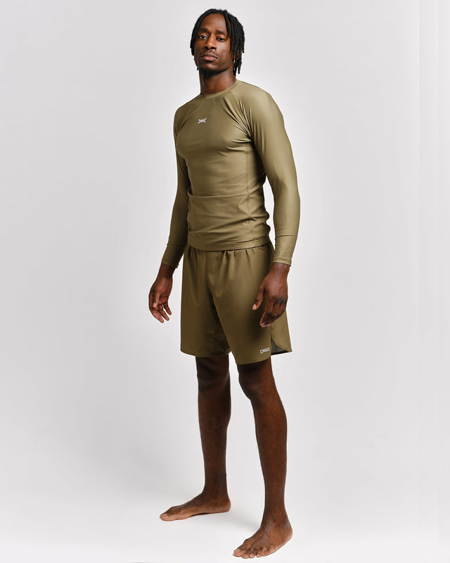 Caged Tactical Rashguard Lange Ärmel – Armeegrün