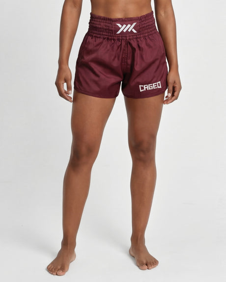 Pantaloncini Muay Thai Caged Classic – Bordeaux
