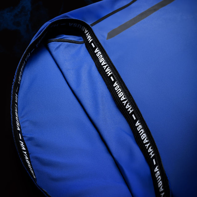 Rashguard de BJJ Hayabusa x UFC Mangas Curtas – Preto/Azul