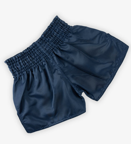 Pantaloncini Muay Thai Caged Classic – Blu navy/Bianco donna