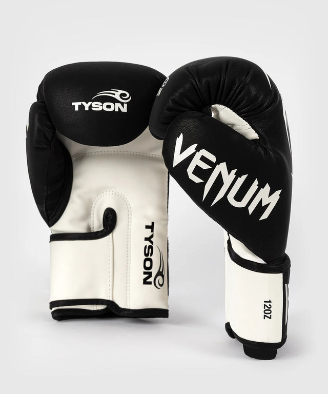 Boxerské rukavice Venum x Mike Tyson Replica – Černé/Bílé