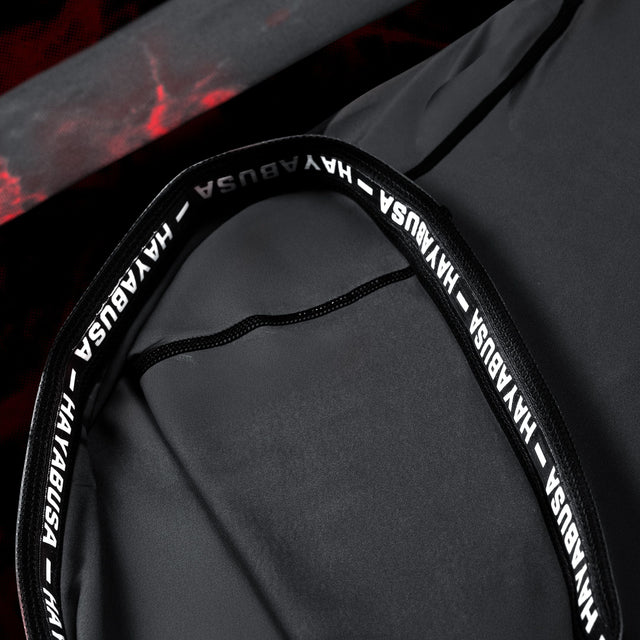 Hayabusa x UFC BJJ Rashguard Långa ärmar Dam - Svart/Röd