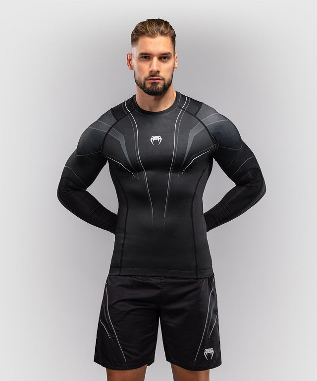 Venum Rashguard Streamline Långärmad – Svart/Vit