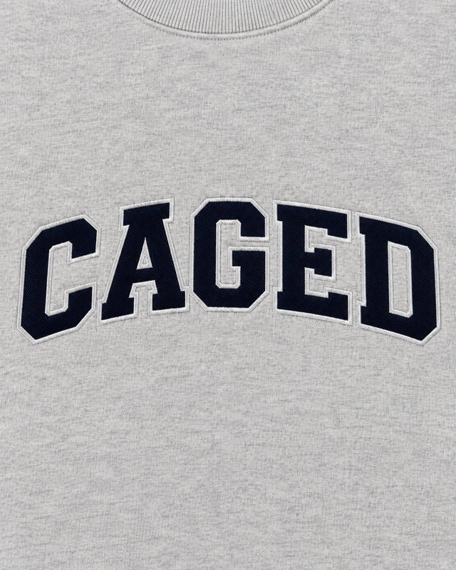 Caged Hoodie Varsity – Szary Melanż