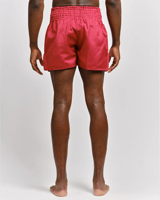 Pantaloncini Muay Thai Caged Classic – Rosso/Bianco