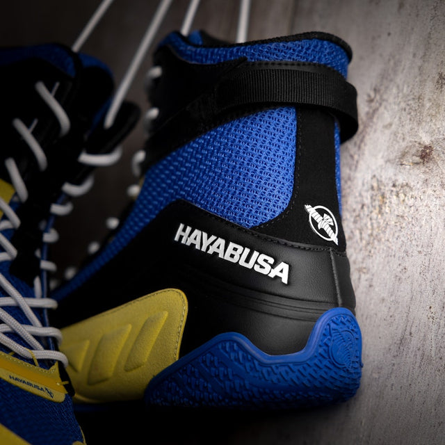 Chaussures de boxe Hayabusa Talon – Bleu/Jaune