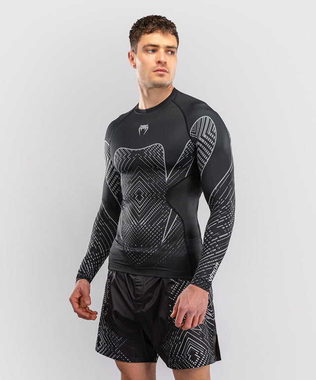 Rashguard Venum Midnight Fury Maniche Lunghe – Nero/Grigio/Argento