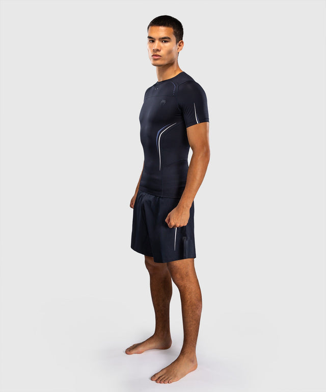 Rashguard Venum G-Core Manches Courtes – Bleu Marine/Blanc