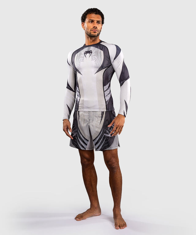Rashguard Venum Galactic 3.0 Manches longues – Blanc cassé/Noir