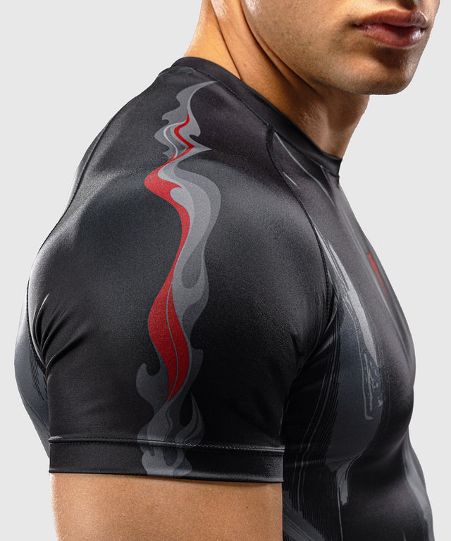 Rashguard Venum Demon Krótki Rękaw – Czarny/Szary