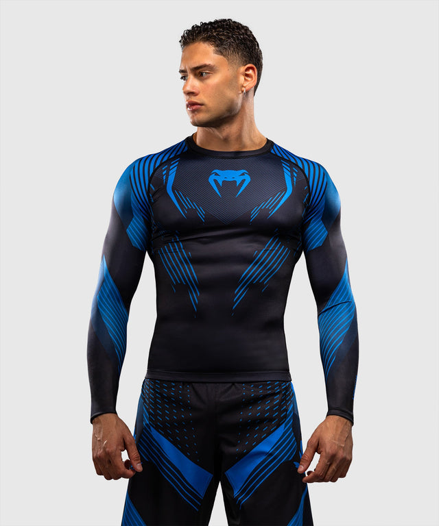Venum Rashguard No-Gi 6.0 Lange Mouwen - Zwart/Blauw
