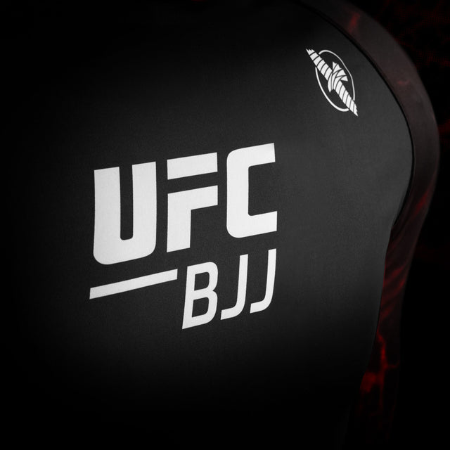 Hayabusa x UFC BJJ Rashguard Långa ärmar Dam - Svart/Röd