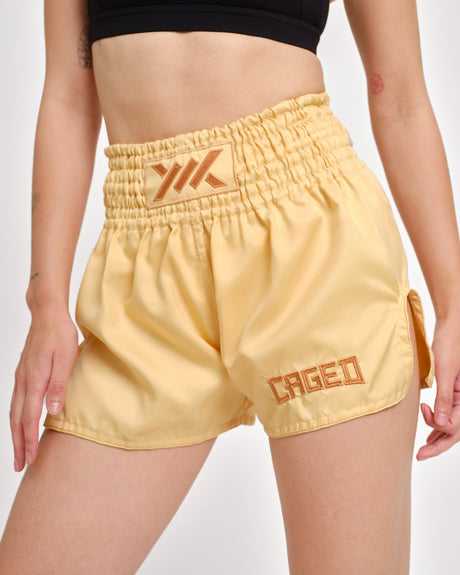 Muay Thai trenky Caged Classic – Peach Dámské