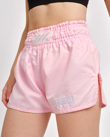 Pantaloncini Muay Thai Caged Classics – Rosa Baby donna