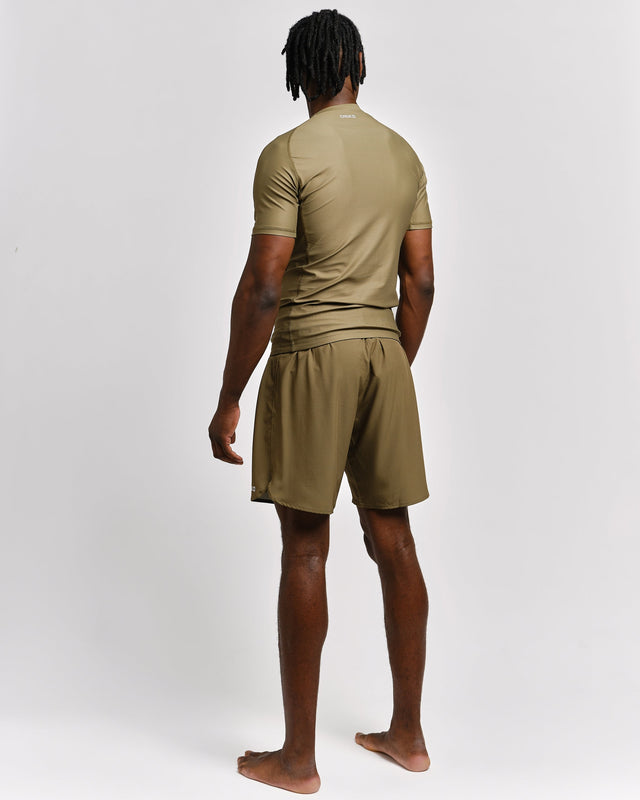 Caged Tactical Rashguard Korte Mouwen - Legergroen