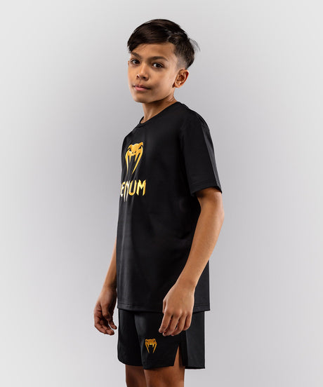 Venum T-Shirt Classic Dry Tech Kinder – Schwarz/Gold