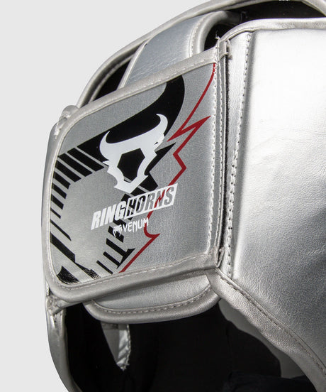 Caschi da boxe Ringhorns Charger – Argento/Nero - vista dall'alto