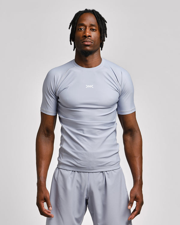 Rashguard Caged Tactical Maniche Corte – Gunmetal Grey