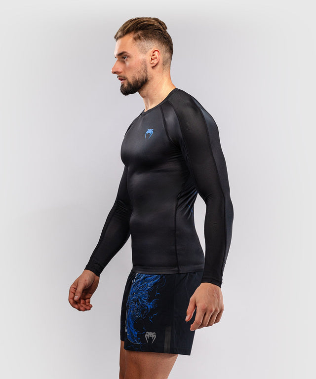 Rashguard Venum Thunder Dragon Maniche Lunghe – Nero/Blu Reale