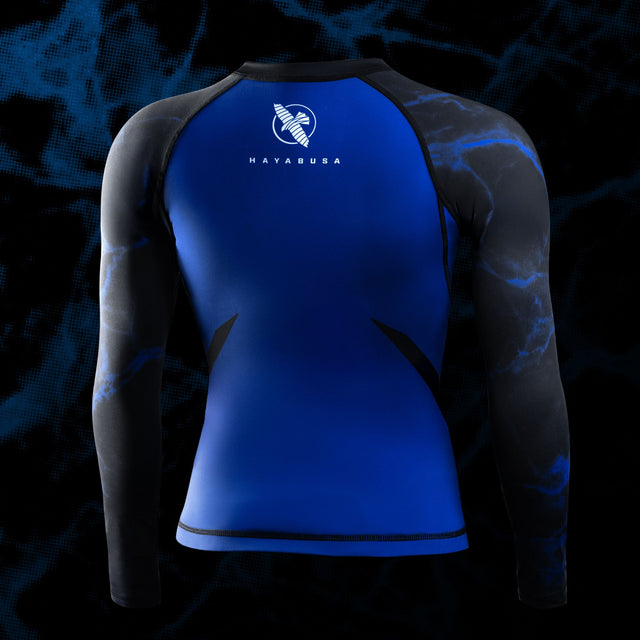 Rashguard BJJ Hayabusa x UFC Maniche Lunghe Donna – Nero/Blu