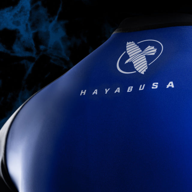Rashguard BJJ Hayabusa x UFC Maniche Lunghe Donna – Nero/Blu