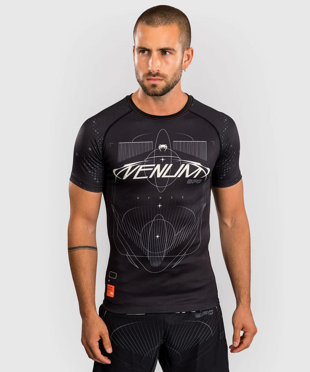 Rashguard Venum Eclipse cu mâneci scurte – Negru