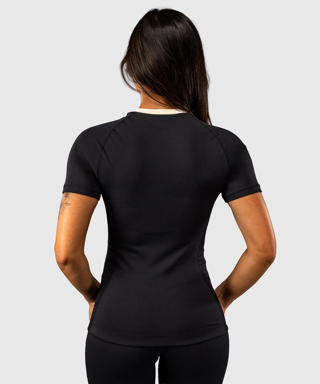 Rashguard Venum Viper manga corta para mujer - Negro