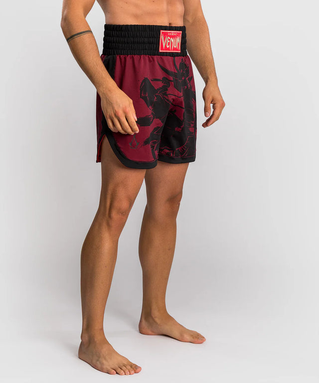 Boxerské trenky Venum x Assassin's Creed Shadows – Burgundy/Černé