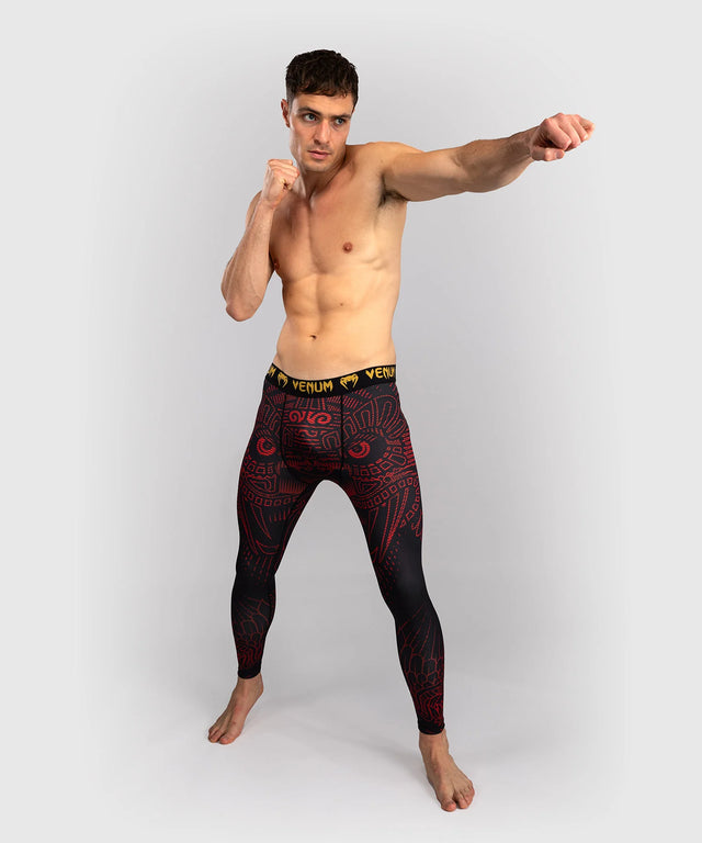 Mallas de compresión Venum Quetzal Fury – Negro/Rojo