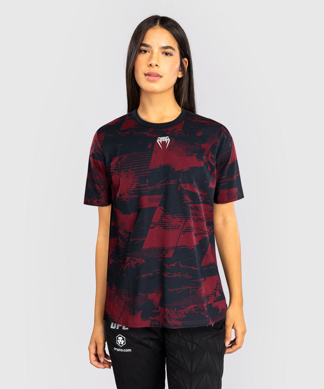 T-shirt UFC Venum Zenith – Blu navy/Bordeaux/Argento da donna