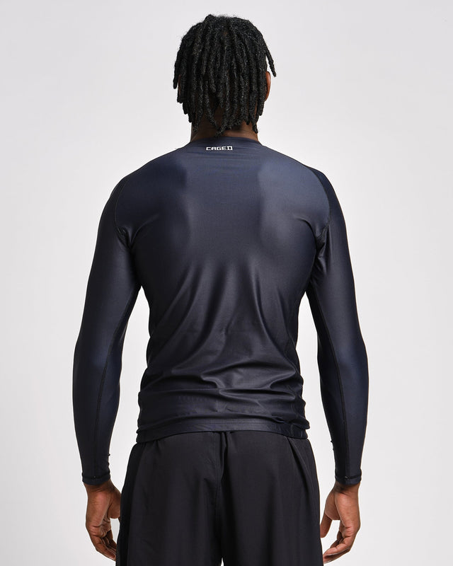 Rashguard Caged Tactical Maniche Lunghe – Nero