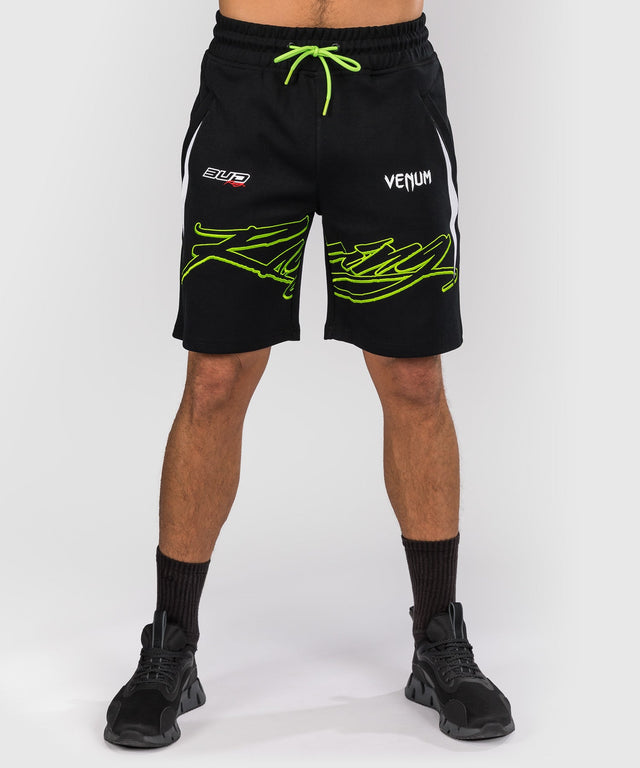 Shorts Venum x Bud Racing – Noir/Blanc/Vert citron