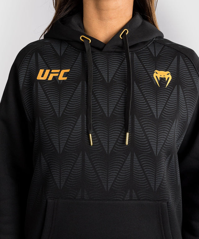 Sudadera con capucha UFC Venum Zenith para mujer – Negro/Oro