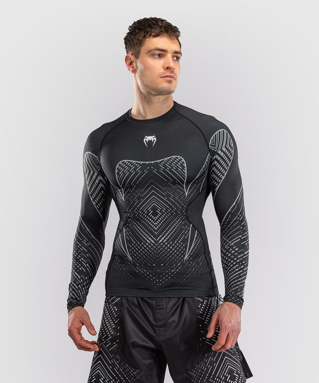 Rashguard Venum Midnight Fury Maniche Lunghe – Nero/Grigio/Argento