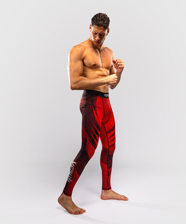 Calções de compressão Venum Galactic 3.0 Spats – Vermelho/Prateado