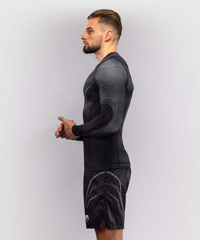 Venum Rashguard Streamline Långärmad – Svart/Vit