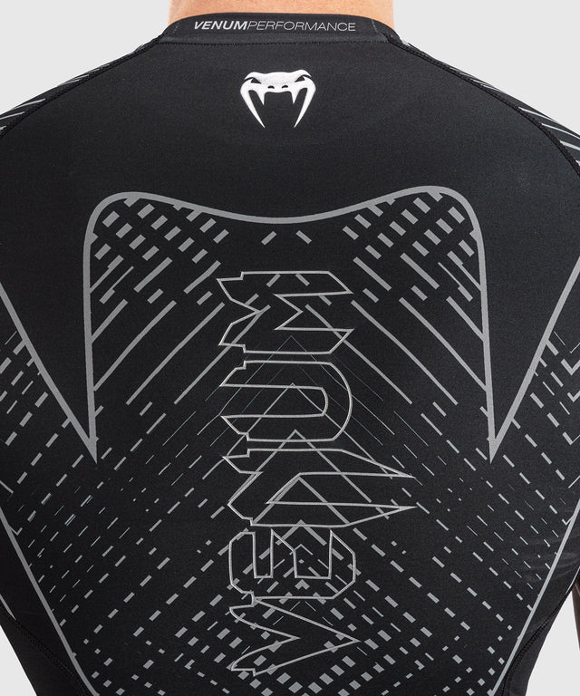 Venum Rashguard Midnight Fury Korta ärmar – Svart/Grå/Silver