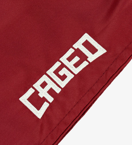 Pantaloncini Muay Thai Caged Classic – Rosso/Bianco donna