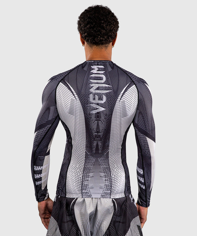 Rashguard Venum Galactic 3.0 Manches longues – Blanc cassé/Noir