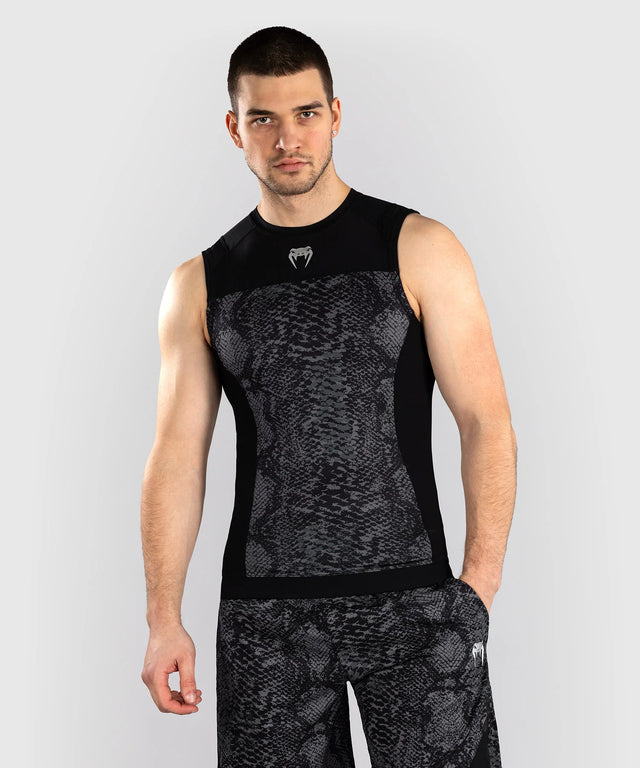 Rashguard Venum G-Fit Scales sin mangas – Negro/Gris