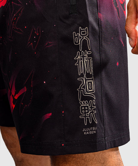 Pantaloncini da allenamento Venum x Jujutsu Kaisen Itadori – Nero/Rosso